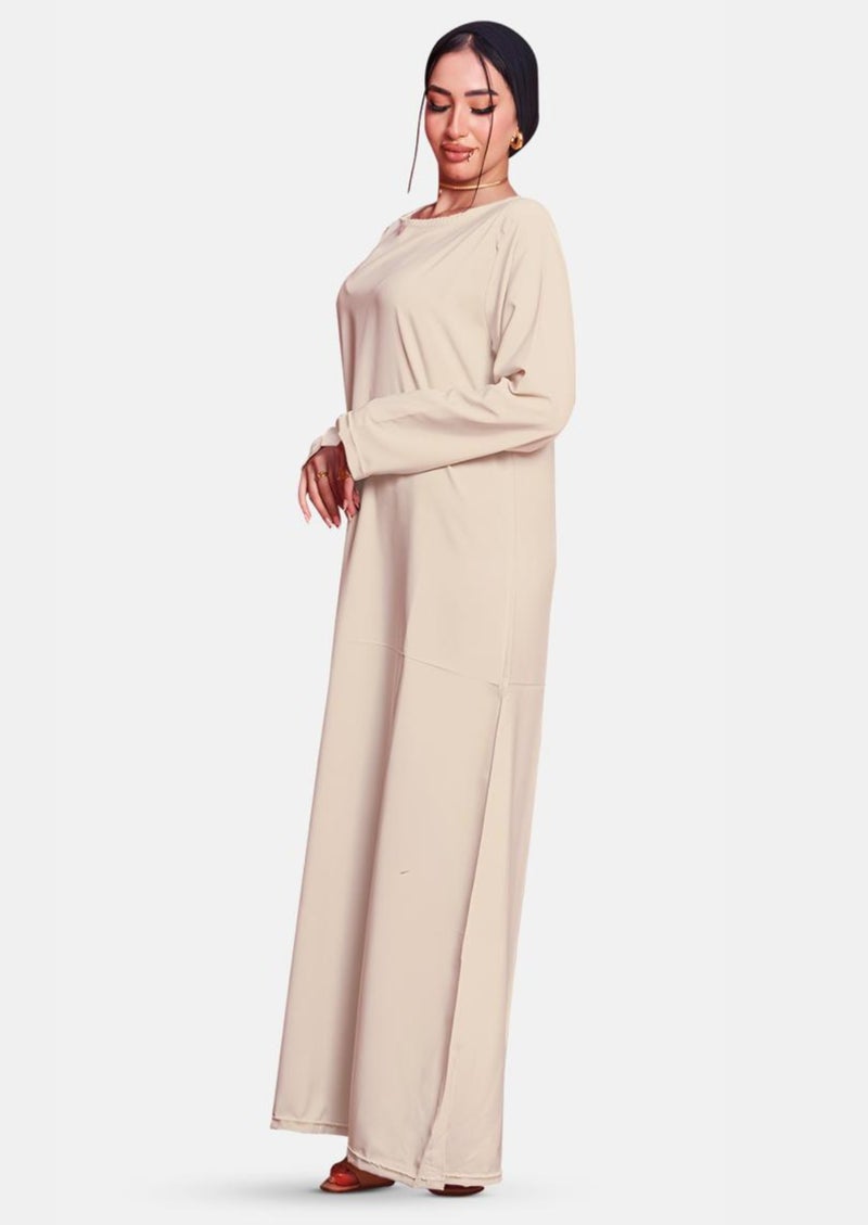 Genaric فستان بكم سادة بتصميم انسيابي مريح - Image 2